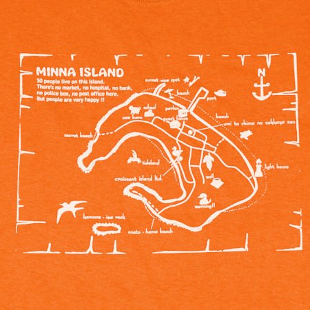 水納島の地図Tシャツ
